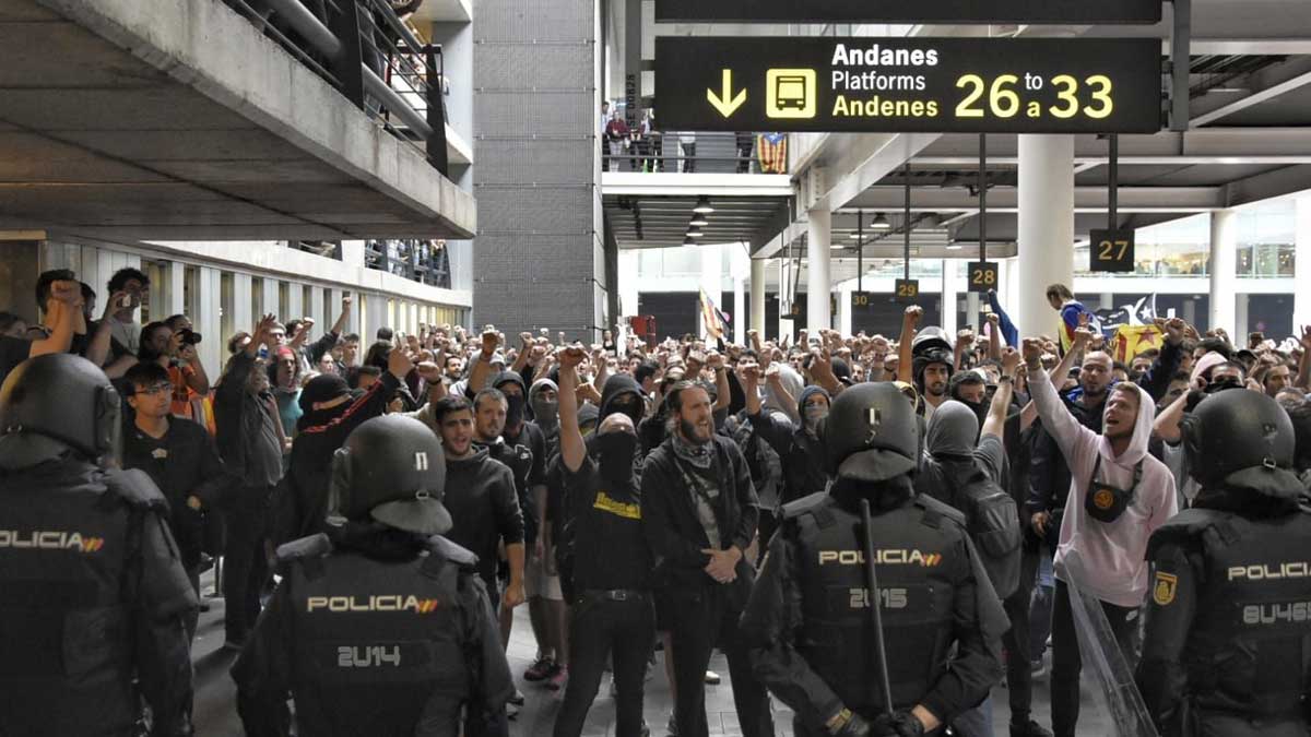 Protestas en Barcelona por sentencia del  procés